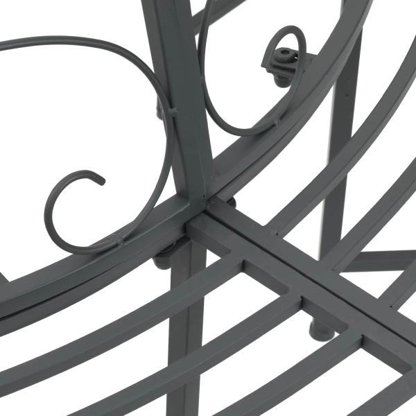 Baumbank 8-Sitzanzahl Ø 160 x 89 cm Stahl Silber Grau Rund