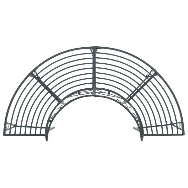 Baumbank 4-Sitzanzahl 160 x 80 x 89 cm Stahl Silber Grau