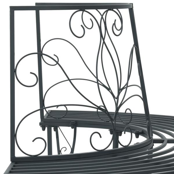 Baumbank 4-Sitzanzahl 160 x 80 x 89 cm Stahl Silber Grau