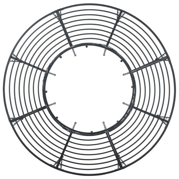 Baumbank 8 -Sitzer Ø 160 x 89 cm steel Schwarz Rund