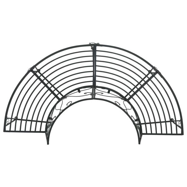 Baumbank 4-Sitzanzahl 160 x 80 x 89 cm Stahl Schwarz