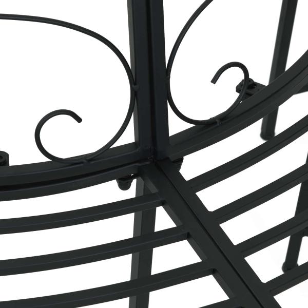 Baumbank 4-Sitzanzahl 160 x 80 x 89 cm Stahl Schwarz
