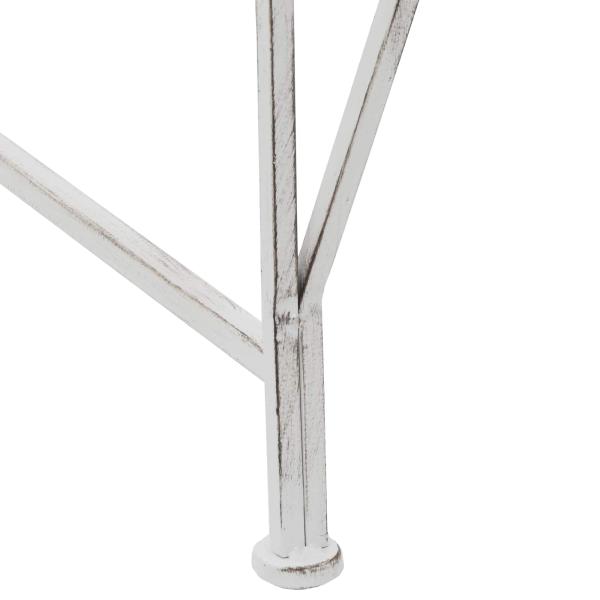 Baumbank 4-Sitzanzahl 160 x 80 x 89 cm Stahl Antik Weiß