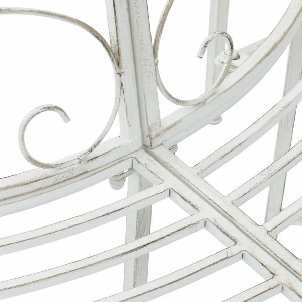 Baumbank 4-Sitzanzahl 160 x 80 x 89 cm Stahl Antik Weiß