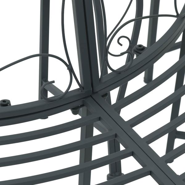 Baumbank 4-Sitzanzahl 160 x 80 x 89 cm Stahl Silber Grau