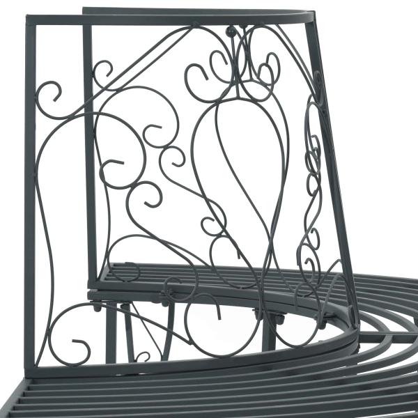 Baumbank 4-Sitzanzahl 160 x 80 x 89 cm Stahl Silber Grau