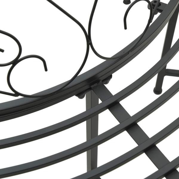 Baumbank 8-Sitzanzahl Ø 160 x 89 cm Stahl Schwarz Rund