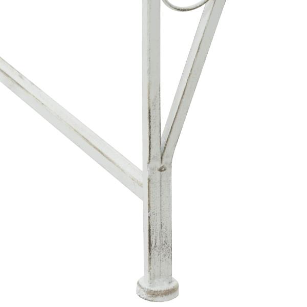 Baumbank 8-Sitzanzahl Ø 160 x 89 cm Stahl Antik Weiß Rund
