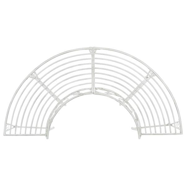 Baumbank 4-Sitzanzahl 160 x 80 x 89 cm Stahl Antik Weiß