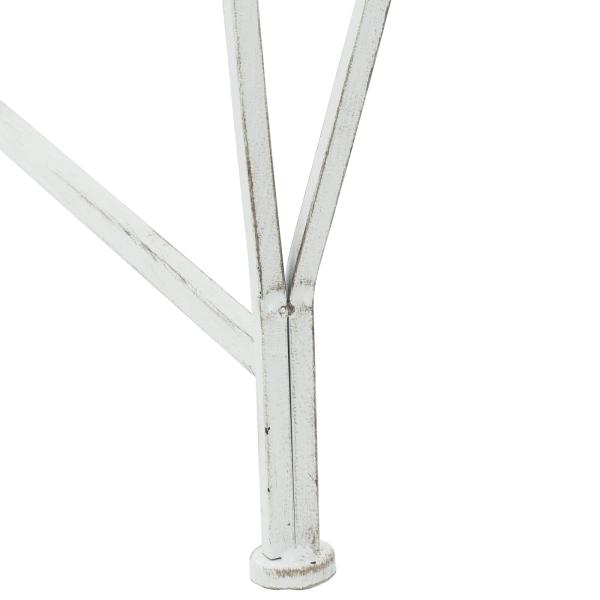 Baumbank 4-Sitzanzahl 160 x 80 x 89 cm Stahl Antik Weiß