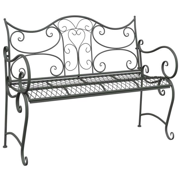 Gartenbank 2-Sitzanzahl 114 x 56,5 x 90 cm Stahl Silber Grau