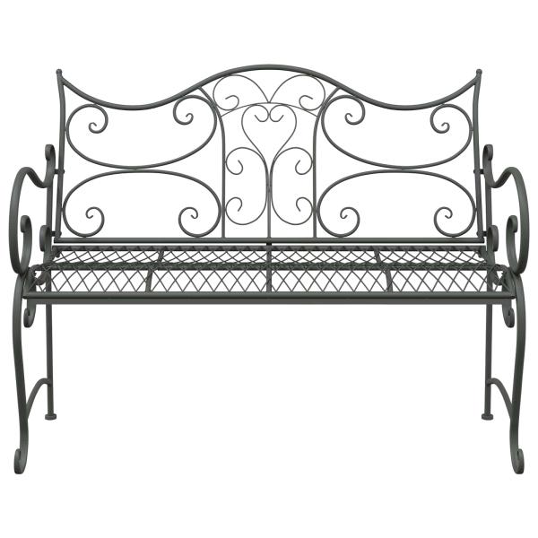 Gartenbank 2-Sitzanzahl 114 x 56,5 x 90 cm Stahl Silber Grau