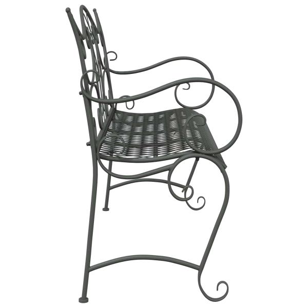 Gartenbank 2-Sitzanzahl 114 x 56,5 x 90 cm Stahl Silber Grau