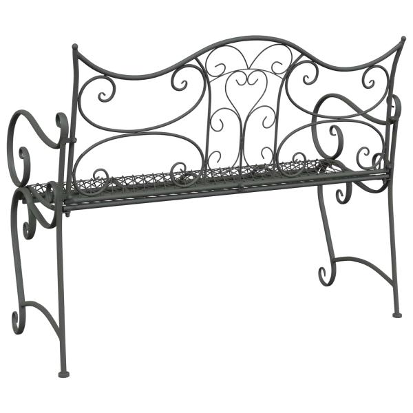 Gartenbank 2-Sitzanzahl 114 x 56,5 x 90 cm Stahl Silber Grau
