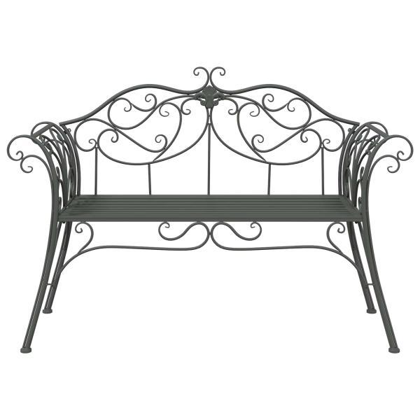 Gartenbank 2-Sitzanzahl 130 x 47 x 90 cm Stahl Silber Grau