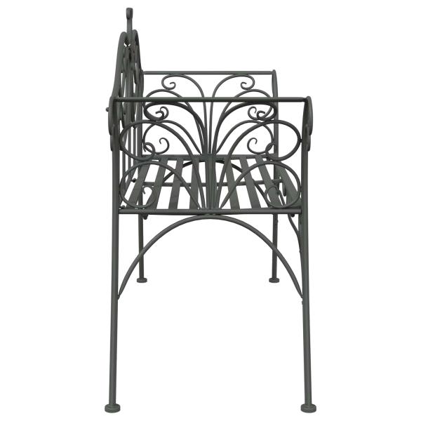 Gartenbank 2-Sitzanzahl 130 x 47 x 90 cm Stahl Silber Grau