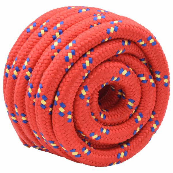 Bootsseil 6 mm 10 m Rot
