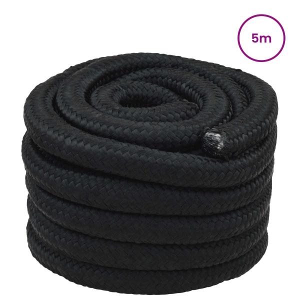 Bootsseil 5 mm 5 m Schwarz