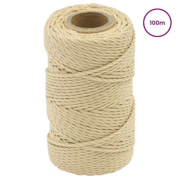 Bootsseil 2 mm 100 m Natur