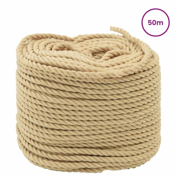 Bootsseil 3 mm 50 m Natur