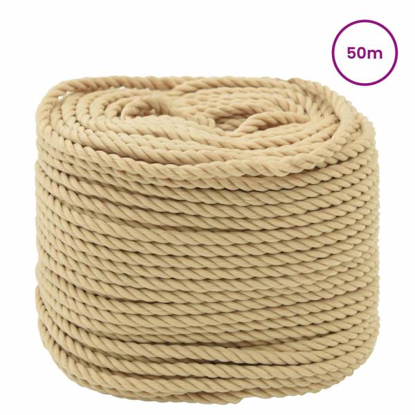Bootsseil 4 mm 50 m Natur