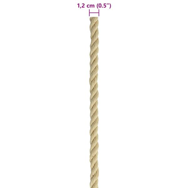 Bootsseil 12 mm 250 m Natur
