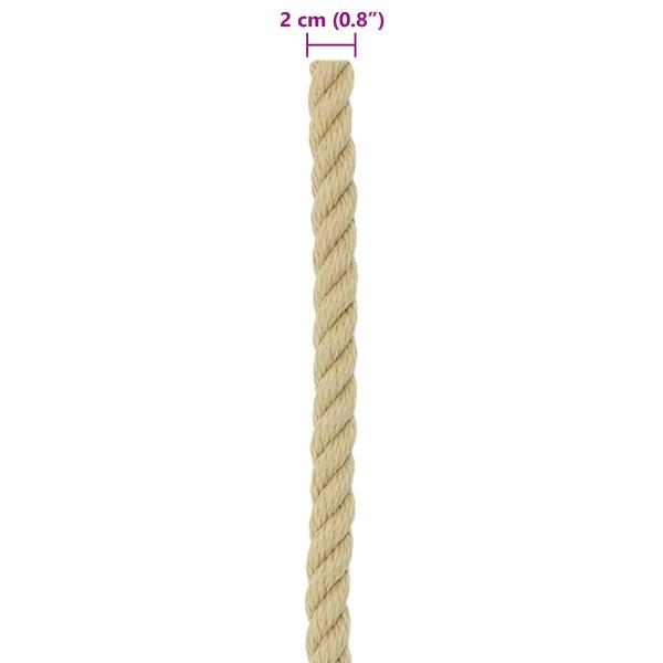 Bootsseil 2 mm 25 m Natur