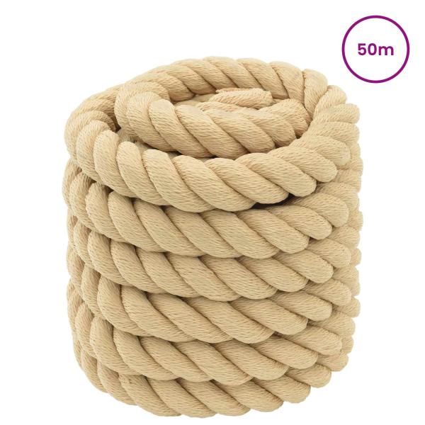 Bootsseil 3 mm 50 m Natur