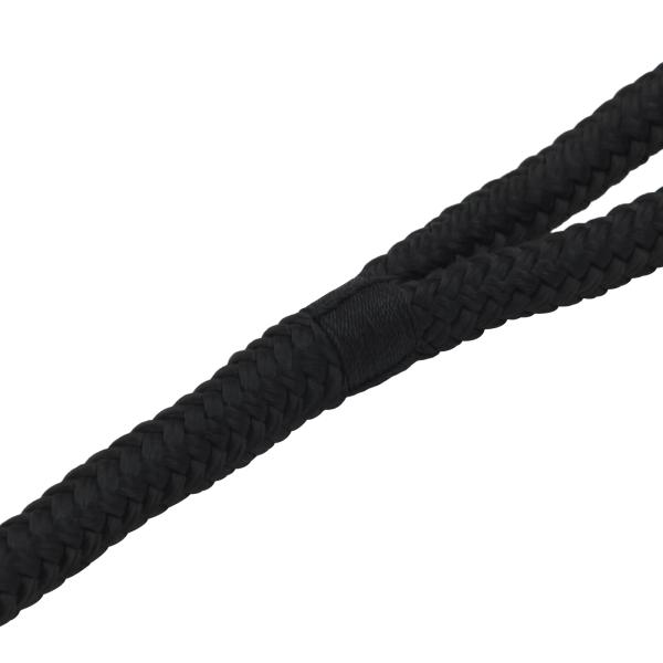 Bootsseil 12 mm 9 m Schwarz Polyester