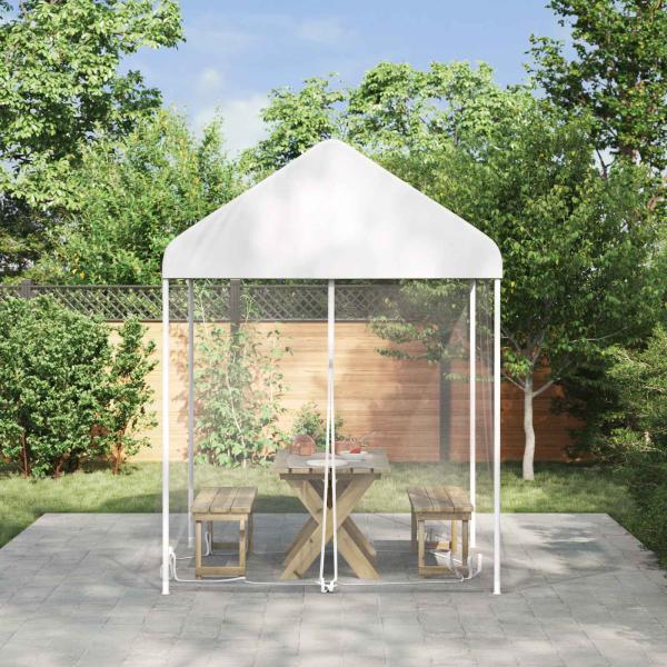 ARDEBO.de - Moskito-Netz für Pavillon 220 Mesh Weiß 2 x 2 x 2 m Polyester
