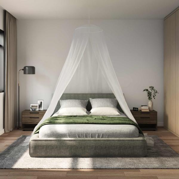 ARDEBO.de - Moskito-Netz für das Bett 3 Stk. 156 Mesh Weiß ?56 x 220 cm