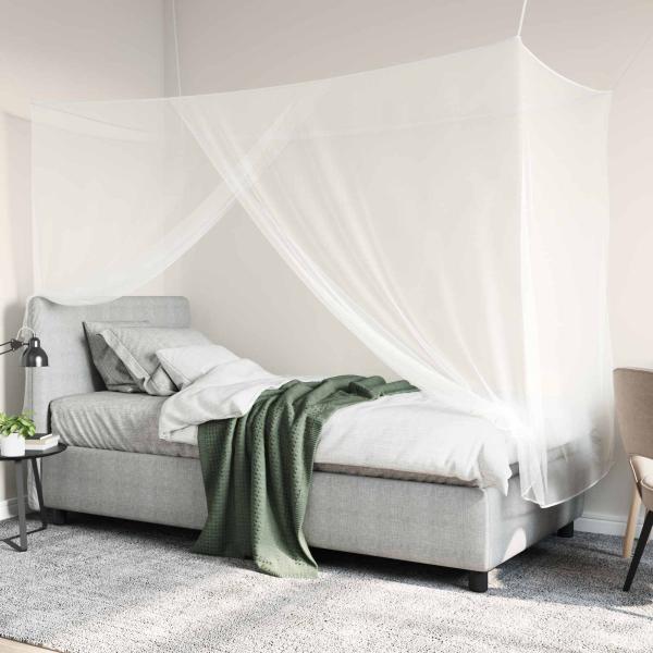 Moskito-Netz für das Bett 3 Stk. 156 Mesh Weiß Polyester