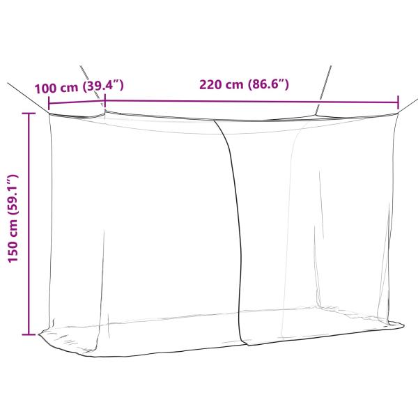 Moskito-Netz für das Bett 3 Stk. 156 Mesh Weiß Polyester