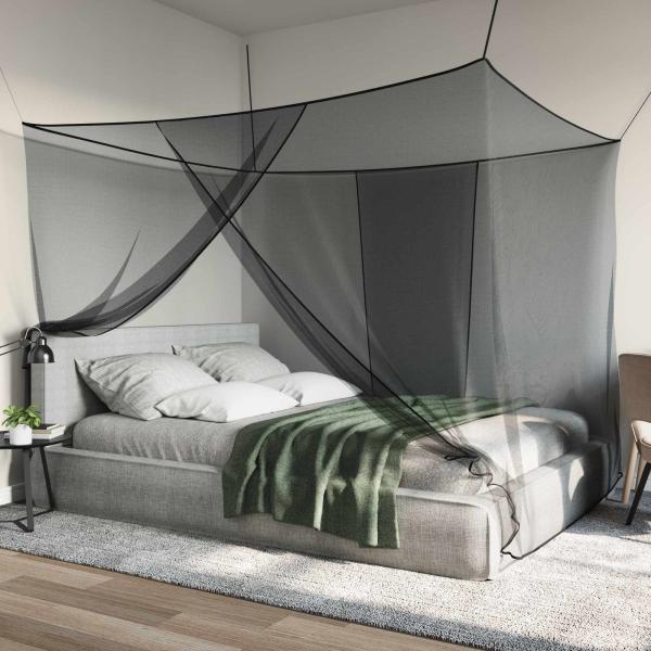 Moskito-Netz für das Bett 156 Mesh Schwarz 220 x 150 x 180 cm