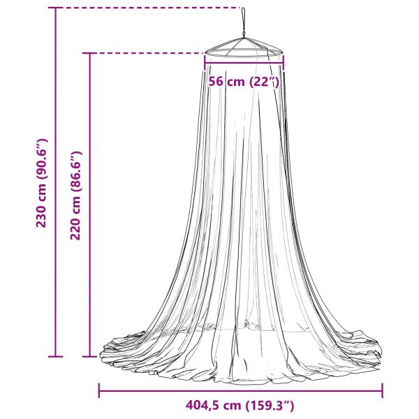 Moskito-Netz für das Bett 3 Stk. 156 Mesh Schwarz ?56 x 220 cm