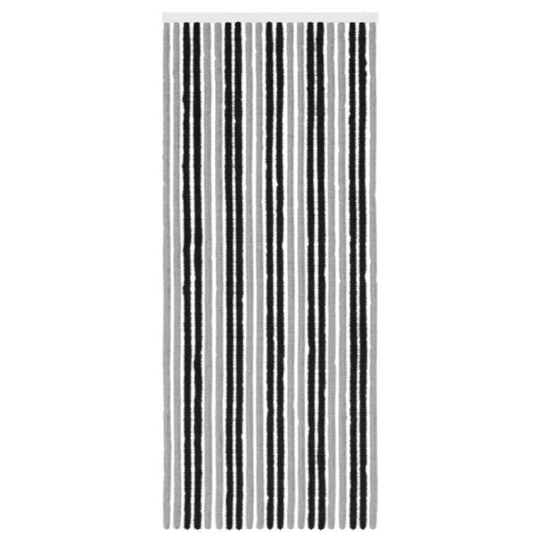 Insektenschutzvorhang Chenille Grau und Schwarz 90 x 220 cm