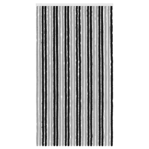 Insektenschutzvorhang Chenille Grau und Schwarz 118 x 220 cm