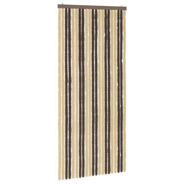 Insektenschutzvorhang Chenille Dunkelbraun und Beige