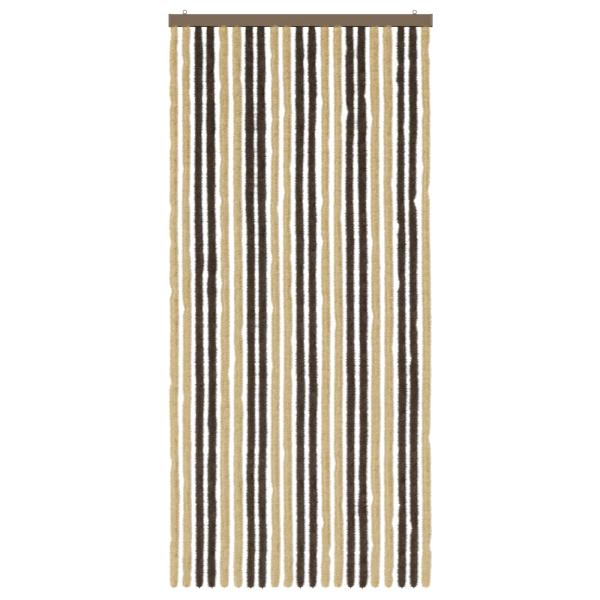 Insektenschutzvorhang Chenille Dunkelbraun und Beige