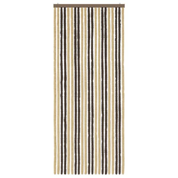 Insektenschutzvorhang Chenille Dunkelbraun und Beige