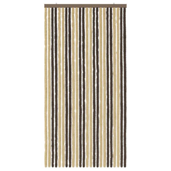 Insektenschutzvorhang Chenille Dunkelbraun und Beige