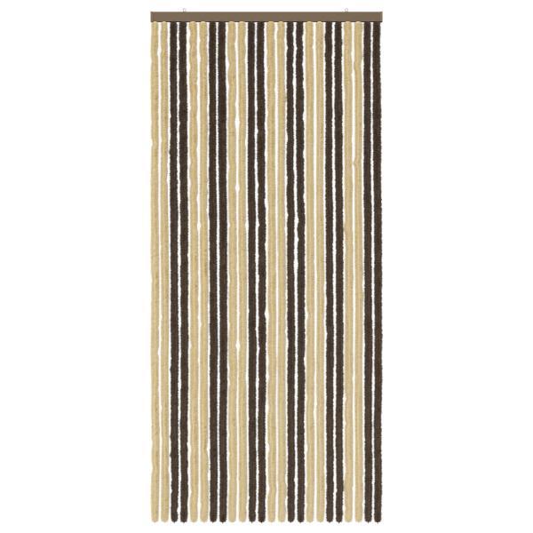 Insektenschutzvorhang Chenille Dunkelbraun und Beige