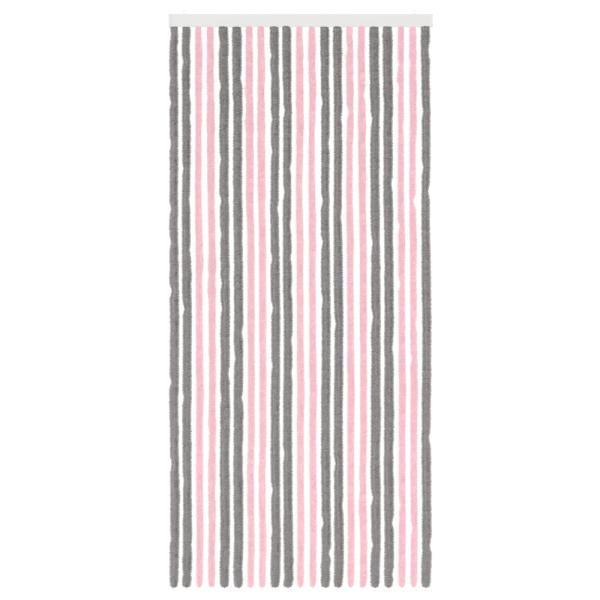 Insektenschutzvorhang Chenille Silber Grau und Rosa 90 x 200 cm