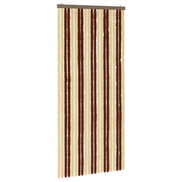 Insektenschutzvorhang Chenille Braun und Beige 90 x 200 cm