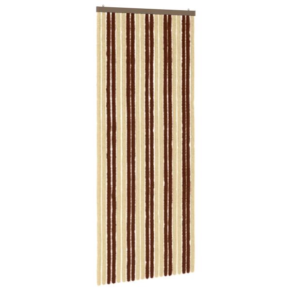 Insektenschutzvorhang Chenille Braun und Beige 90 x 220 cm