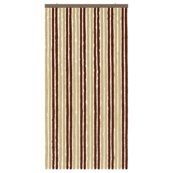 Insektenschutzvorhang Chenille Braun und Beige 100 x 200 cm