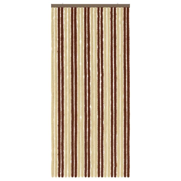 Insektenschutzvorhang Chenille Braun und Beige 100 x 220 cm