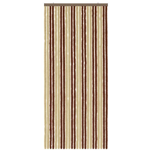 Insektenschutzvorhang Chenille Braun und Beige 100 x 230 cm