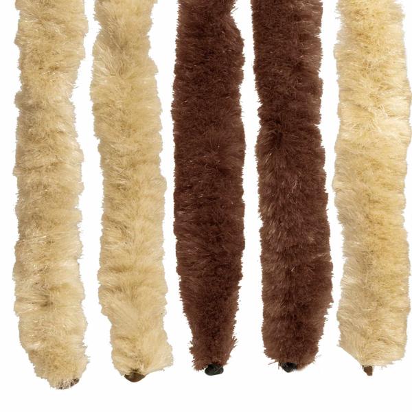 Insektenschutzvorhang Chenille Braun und Beige 100 x 230 cm