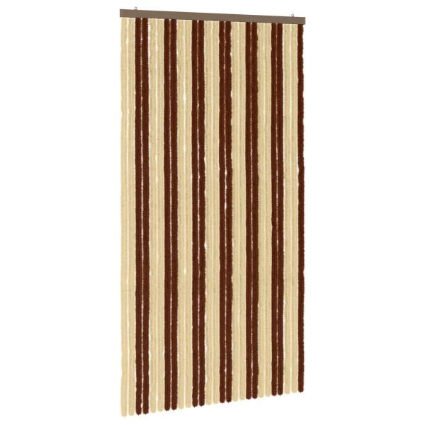 Insektenschutzvorhang Chenille Braun und Beige 118 x 220 cm